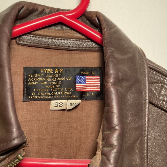 Army Air Force Leather Flight Jacket Type A-2 - Picture 2 of 3